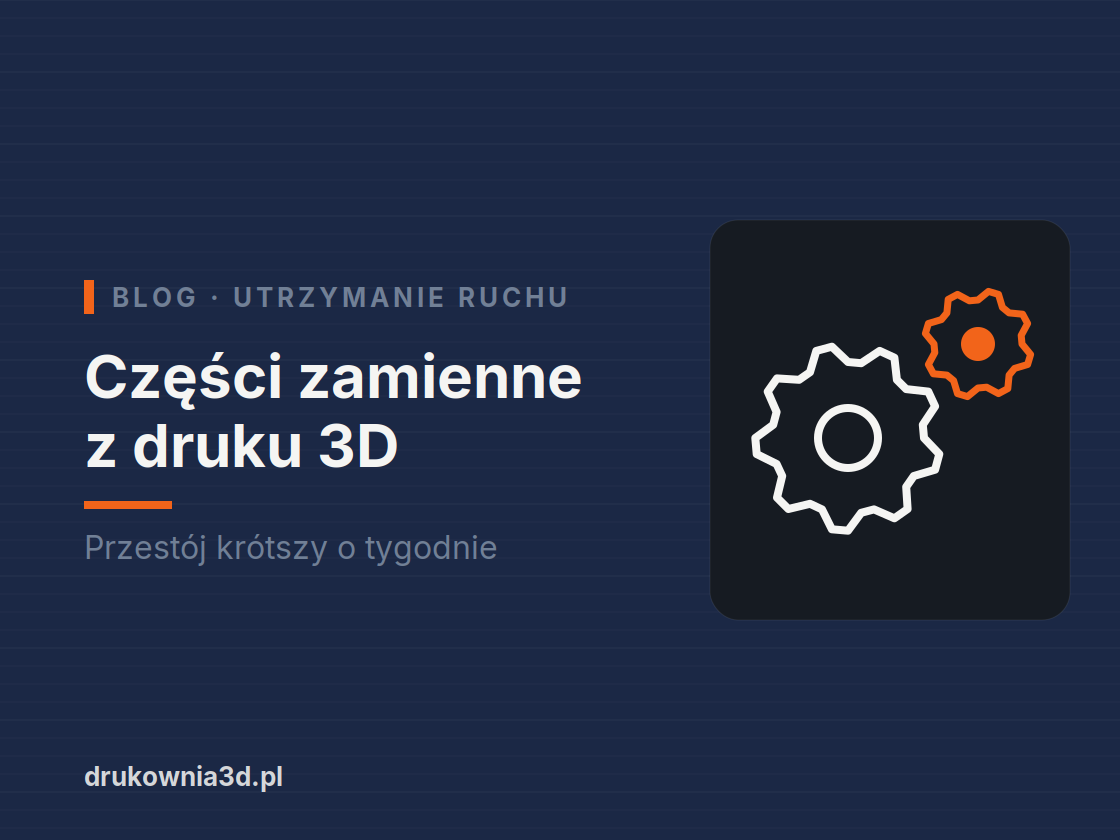 Części zamienne z druku 3D dla utrzymania ruchu